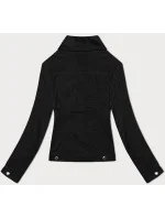 Dámska plus size džínsová bunda čierna (W028-B) Dámska plus size džínsová bunda čierna (W028-B)