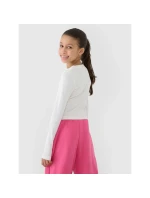 Dievčenský úzky top s dlhým rukávom 4F 4FJWSS25TLONF430-11S