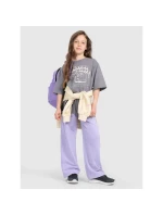 Dievčenské tričko oversize s potlačou 4F 4FJRAW25TTSHF3197-22S