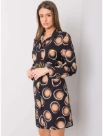 Šaty DHJ SK 12765.11 čierno-béžové