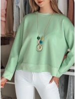 Dámska oversize maslová mikina s NUBISS mint FashionStreet RY2801 Dámska oversize maslová mikina s NUBISS mint FashionStreet RY2801
