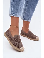 Dámske otvorené espadrilky Textilná khaki Candessa Dámske otvorené espadrilky Textilná khaki Candessa