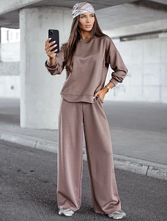 Dámska tepláková súprava v cappuccino farbe od FashionStreet AY1209