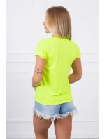 Limitovaná edícia blúzky žltá neónová