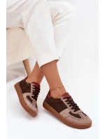 Skórzane Zamszowe Sneakersy Barefoot Damskie Zazoo N1277 Brązowe