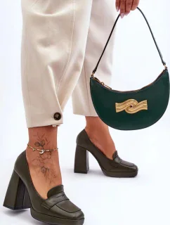 Dámske lodičky na podpätku M046 / 185349 Black - Sweet Shoes