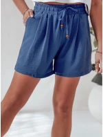 Dámske látkové šortky SUMMER TRIP blue FashionStreet SY0434 Dámske látkové šortky SUMMER TRIP blue FashionStreet SY0434