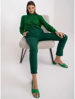 DHJ nohavice SP 12787.21X tmavo zelená