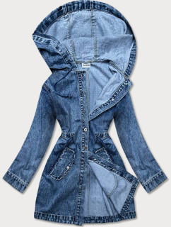 Svetlo modrý džínsový prehoz cez oblečenie s kapucňou (POP5953-K)