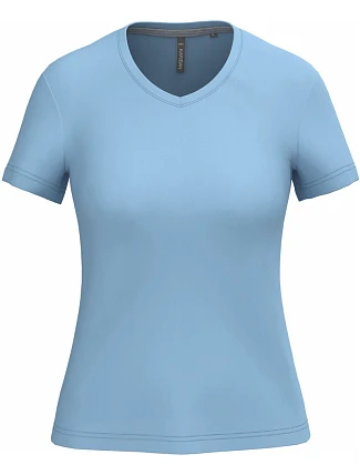 Kariban K 381 Dámske tričko s výstrihom do V 20.K381 sky blue Kariban K 381 Dámske tričko s výstrihom do V 20.K381 sky blue