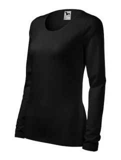 Štíhla košeľa pre ženy čierna