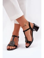 Sandále na podpätku model 213183 Krok vo veľkom štýle