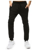 Pánske čierne tepláky FashionStreet UX4474