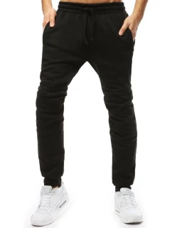 Pánske čierne tepláky FashionStreet UX4474