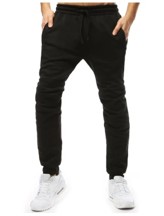 Pánske čierne tepláky FashionStreet UX4474