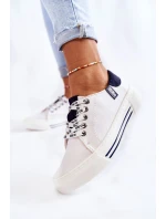 Damskie Trampki Memory Foam System Big Star KK276002 Białe