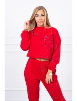 Izolovaná sada s farebnou potlačou červená