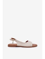 Dámske sandále na podpätku Beige Weanise