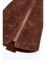 Kožené semišové kovbojské topánky zateplené Zazoo 4224 chocolate Kožené semišové kovbojské topánky zateplené Zazoo 4224 chocolate