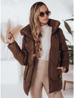 Dámska zimná bunda SALVONA hnedá prešívaná FashionStreet TY4998 Dámska zimná bunda SALVONA hnedá prešívaná FashionStreet TY4998