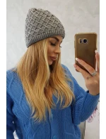 K204 tmavo šedá fleecová šiltovka