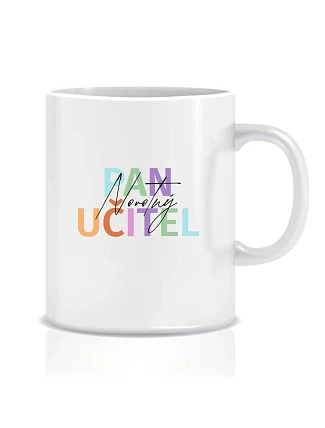 Personalizovaný klasický biely keramický hrnček s objemom 300 ml pre pani učiteľku/pána učiteľa Personalizovaný klasický biely keramický hrnček s objemom 300 ml pre pani učiteľku/pána učiteľa