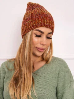 Fleecová čiapka Melisa K241 červená+olivová+tmavo ružová