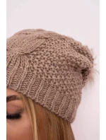 Sandra K210 tmavo béžová fleecová čiapka