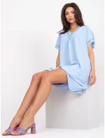 Šaty DHJ SK 0123.60P svetlo modrá