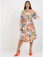 Dámske šaty EM SK 003U 1.07 Brown-beige mix - FPrice