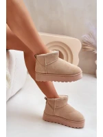 Dámske snehové topánky na platforme 20216-F Light beige - Xamella Dámske snehové topánky na platforme 20216-F Light beige - Xamella