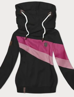 Čierna dámska mikina s kapucňou (2301)