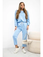 Tepláková súprava Butter fabric + nohavice modrá