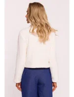 M807 Orezaná bunda s medvedíkom - ecru