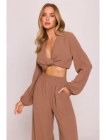 M862 Široké nohavice - čokoládové