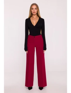M875 Široké nohavice - bordové