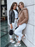 Dámska krátka prešívaná bunda SPORT HEVEN gold FashionStreet TY3708 Dámska krátka prešívaná bunda SPORT HEVEN gold FashionStreet TY3708