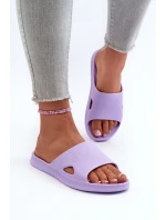 Klasyczne Klapki Damskie Fioletowe Juniria
