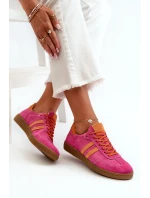 Zazoo N1068 Zamszowe Niskie Sneakersy Damskie Fuksja Zazoo N1068 Zamszowe Niskie Sneakersy Damskie Fuksja