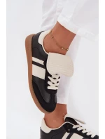 Niskie Sneakersy Damskie Z Wywiniętym Językiem Czarne Ardira