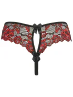 Sexy tangá V-10018 čierna/červená - Axami Sexy tangá V-10018 čierna/červená - Axami