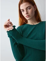 Blúzka Versatile Rib Top LSL zelená Green – TRIUMPH Blúzka Versatile Rib Top LSL zelená Green – TRIUMPH