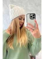 Fleecová čiapka Iwona K221 ecru