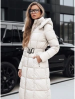 Dámska prešívaná zimná bunda s kapucňou biela FashionStreet TY5491 Dámska prešívaná zimná bunda s kapucňou biela FashionStreet TY5491