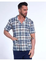 Cornette 318/54 cr/r 3XL-5XL pánske pyžamo bez zipsu