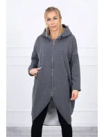 Zateplená dlhá mikina v grafitovej melanžovej farbe