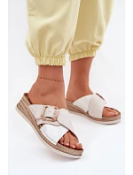 Dámske ponožky na platforme s ozdobnou prackou Inblu RV000012 Light beige