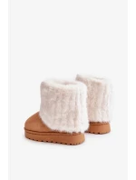 Detské členkové snehule s ťavou kožušinou Crisie