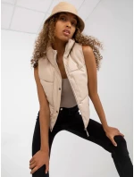 Dámska vesta NM KZ D2 3815-62.83 Light beige - FPrice Dámska vesta NM KZ D2 3815-62.83 Light beige - FPrice