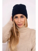 Fleecová čiapka K204 tmavomodrá - Oliwier